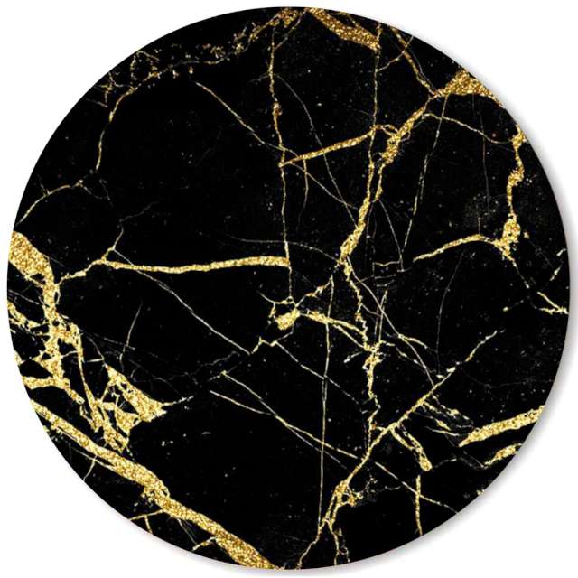 Podkładki drewniane Marmur złoto-czarny 6 szt