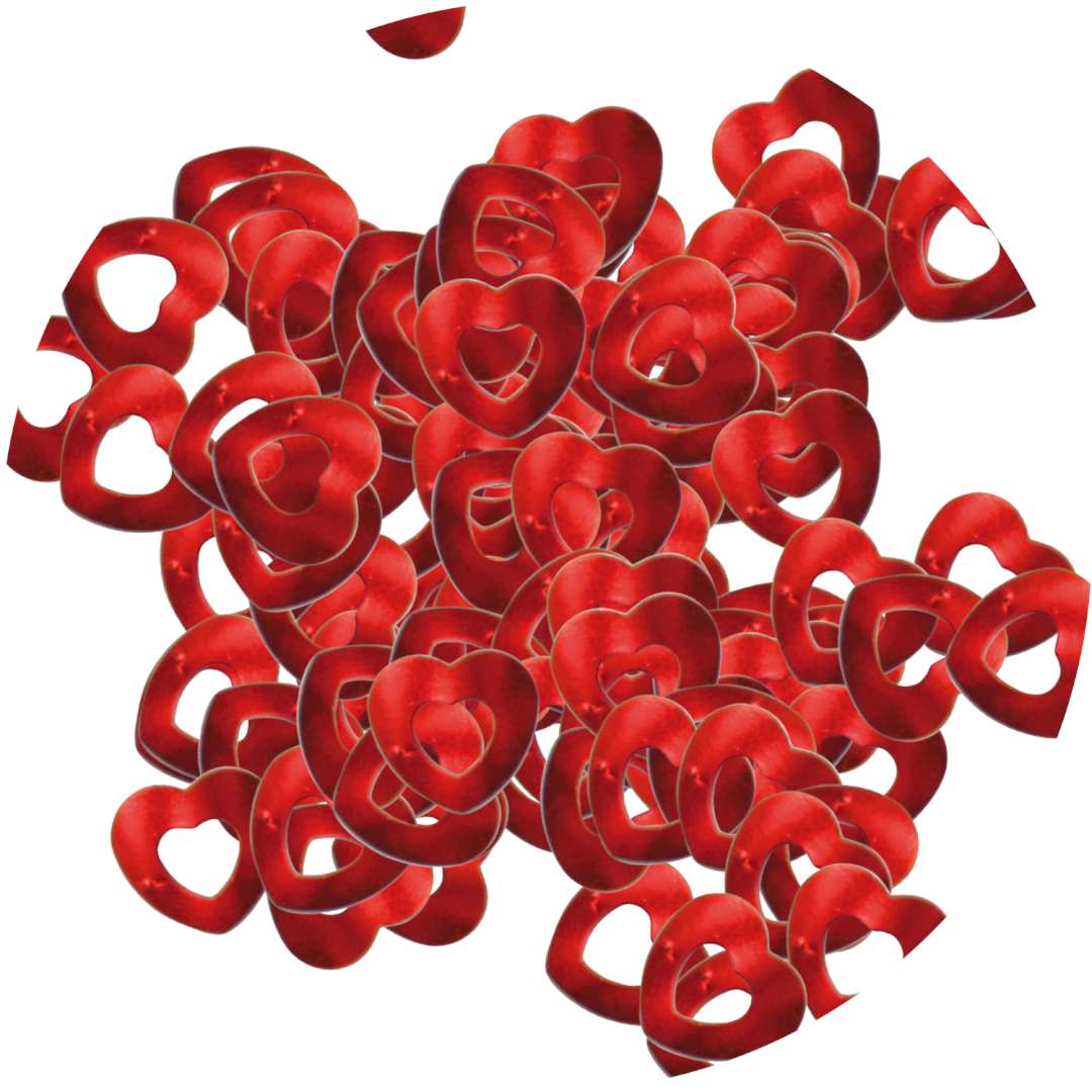 Konfetti "Miłosne serca - Walentynki", czerwone, Folat, 14 g