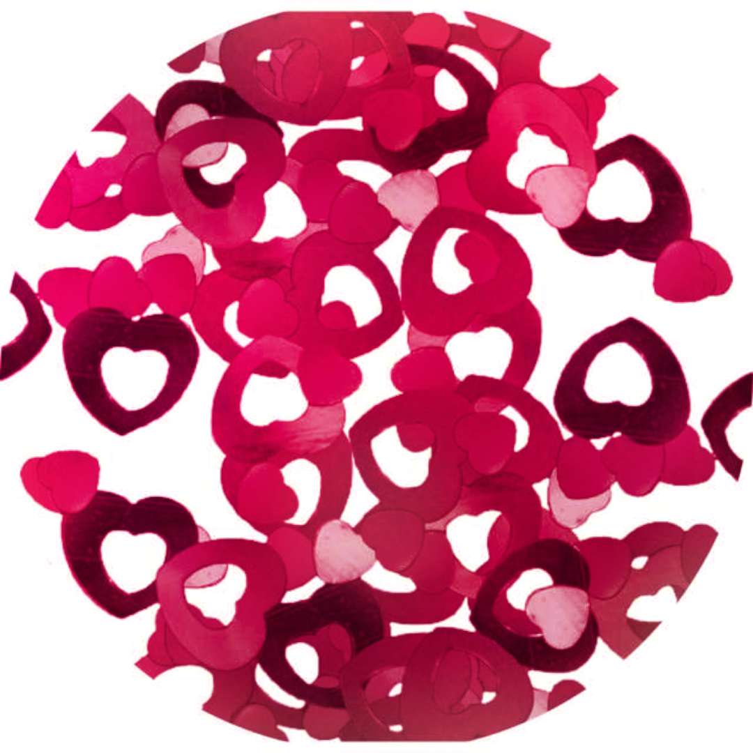 Konfetti "Miłosne serca - Walentynki", różowe, Folat, 14 g
