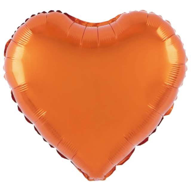 Balon foliowy "Serce Classic", pomarańczowy, PartyPal, 18", HRT