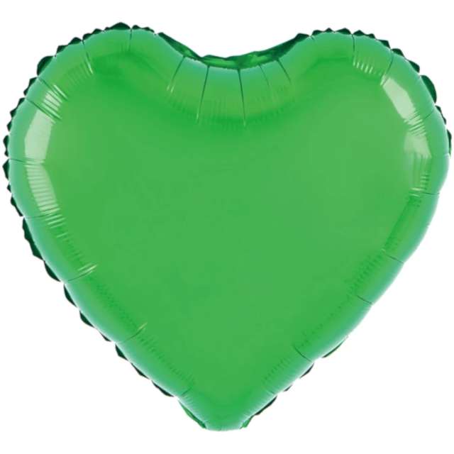 Balon foliowy "Serce Classic", zielony, PartyPal, 18", HRT