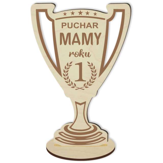 Puchar "Mama roku", drewniany, 92 x 135 mm