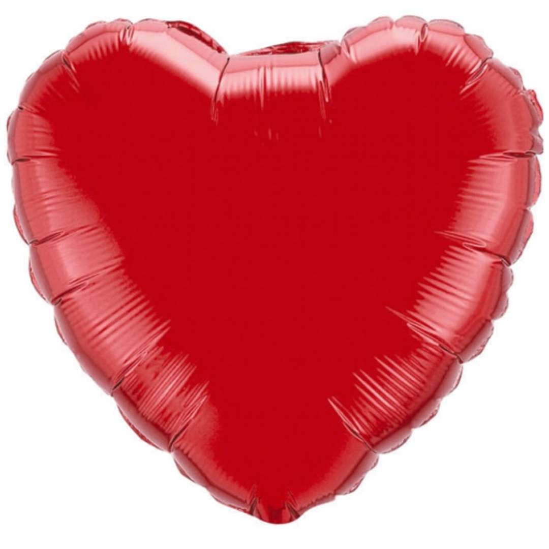 Balon foliowy "Serce", czerwone, FLEXMETAL, 18"