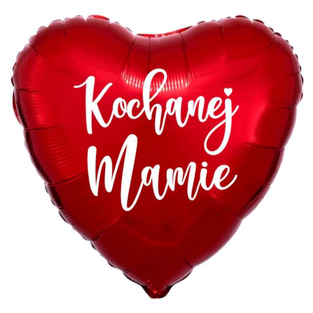 Balon foliowy "Kochanej Mamie", czerwony, 18" HRT