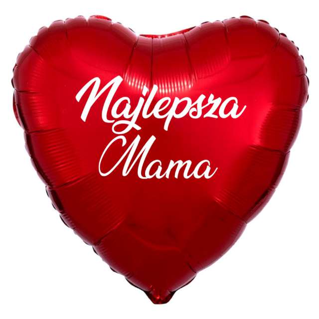 Balon foliowy "Najlepsza Mama", czerwony, 18", HRT