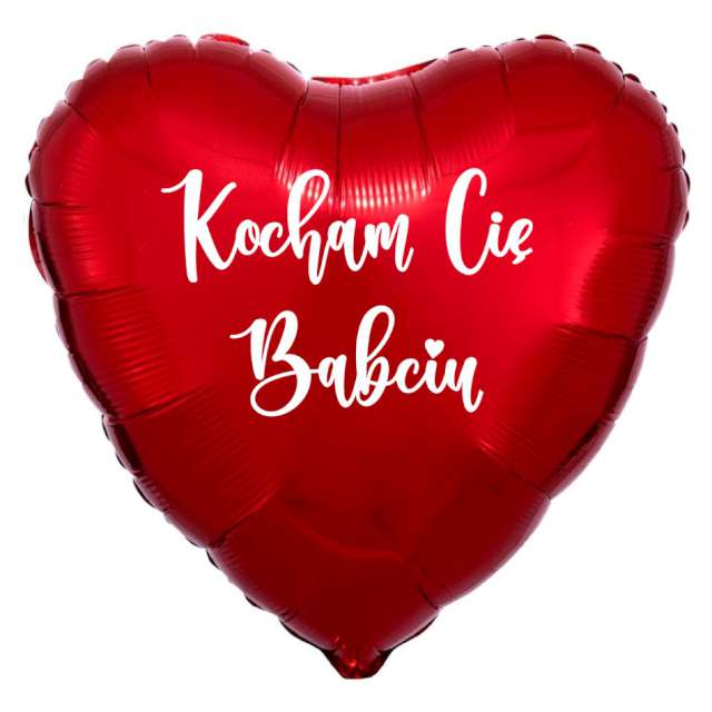 Balon foliowy "Kocham Cię Babciu", czerwony, 18", HRT