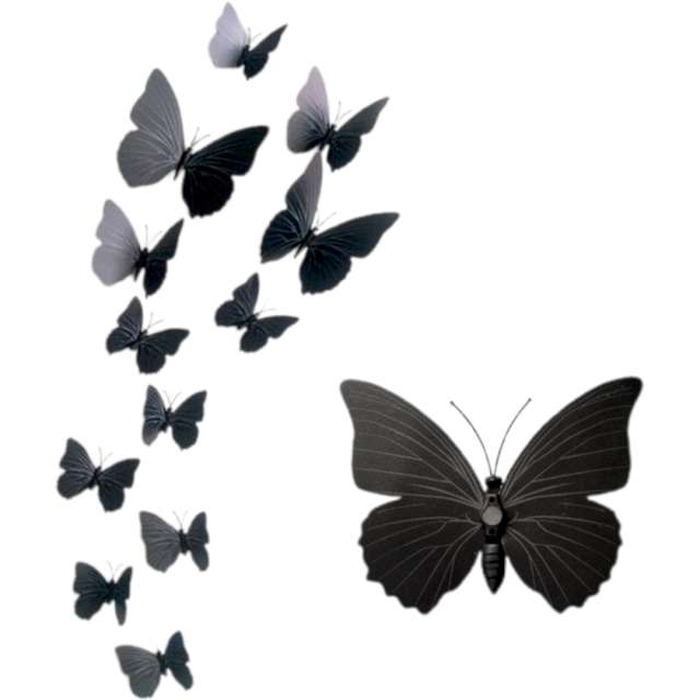 Naklejki Motyle 3D DekoracjePolska 12 szt