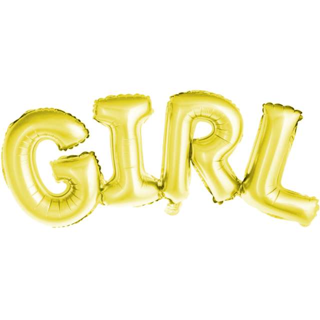 Balon foliowy "Girl", złoty, Jix, 17", SHP