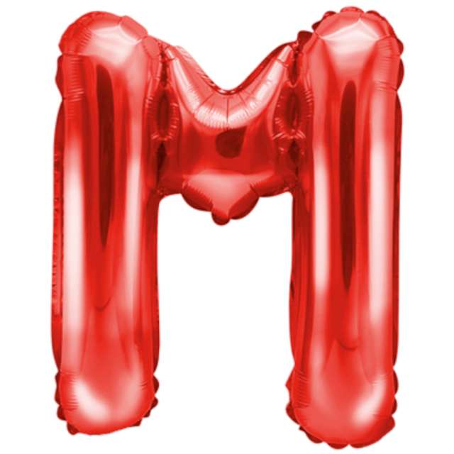 Balon foliowy Litera M czerwony PartyDeco 14 SHP