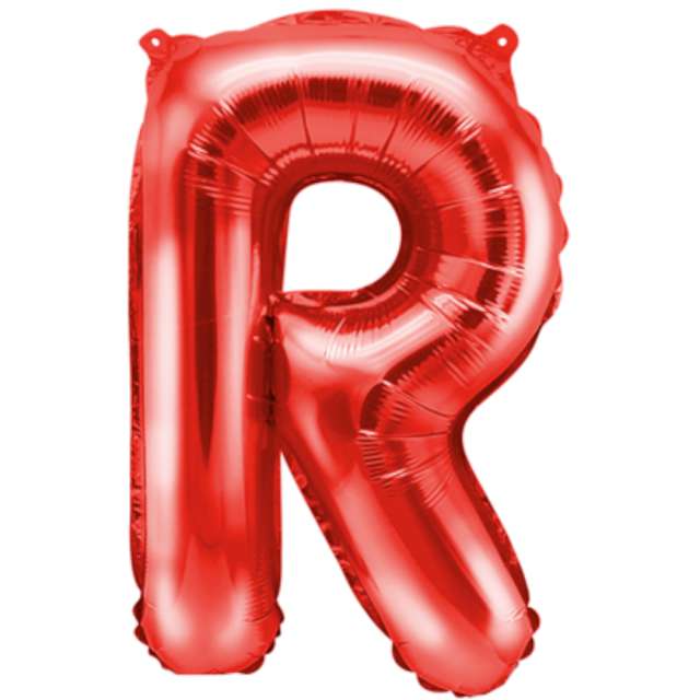 Balon foliowy "Litera R", czerwony, PartyDeco, 14", LTR