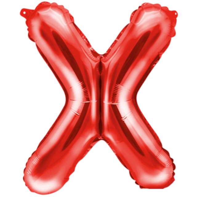 Balon foliowy "Litera X", czerwony, PartyDeco, 14", LTR