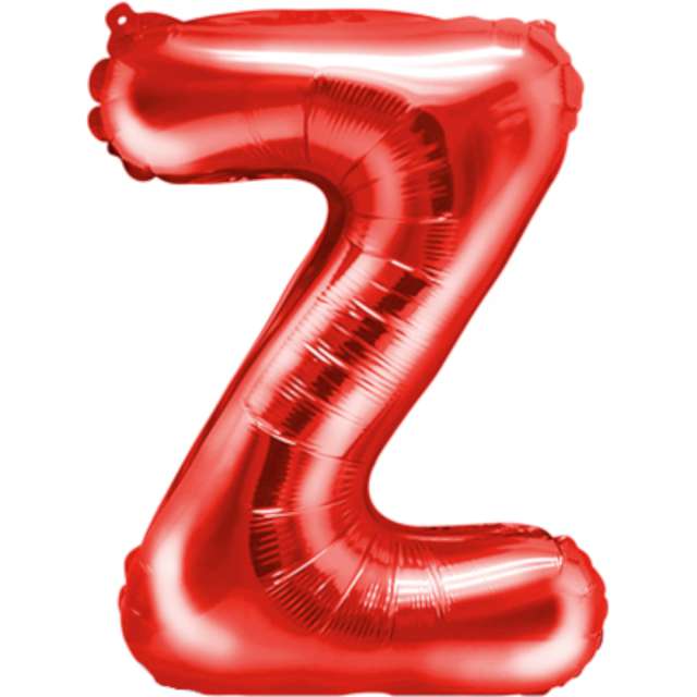 Balon foliowy "Litera Z", czerwony, PartyDeco, 14", LTR
