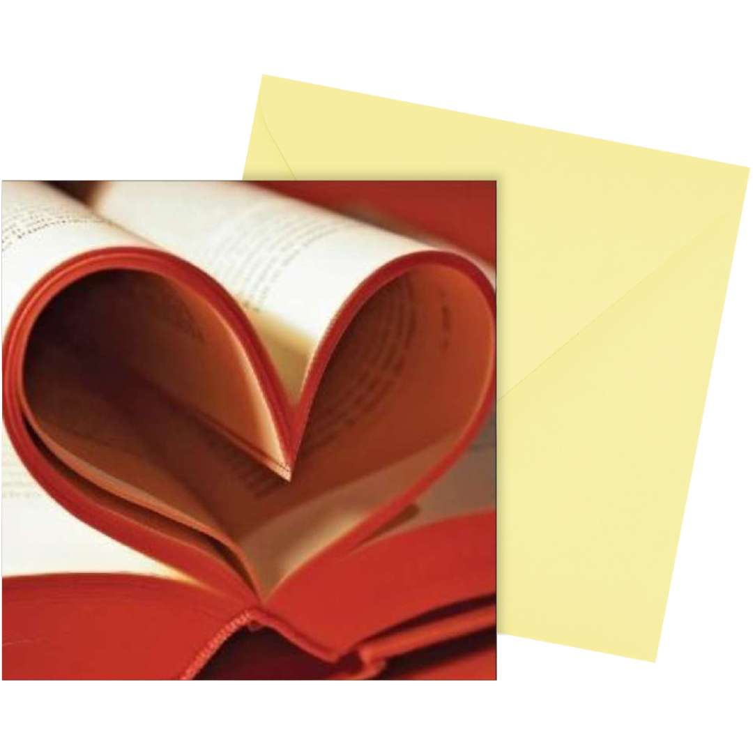 Kartka okolicznościowa Serca Walentynkowe z kopertą - książka Kemiś 15x15 cm