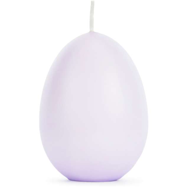 Świeca "Wielkanoc - pastelowe jajko", fioletowy jasny, PartyDeco, 100 mm