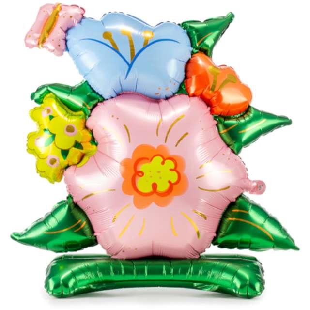Balon foliowy "Kwiaty - stojący", PartyDeco, 34" SHP
