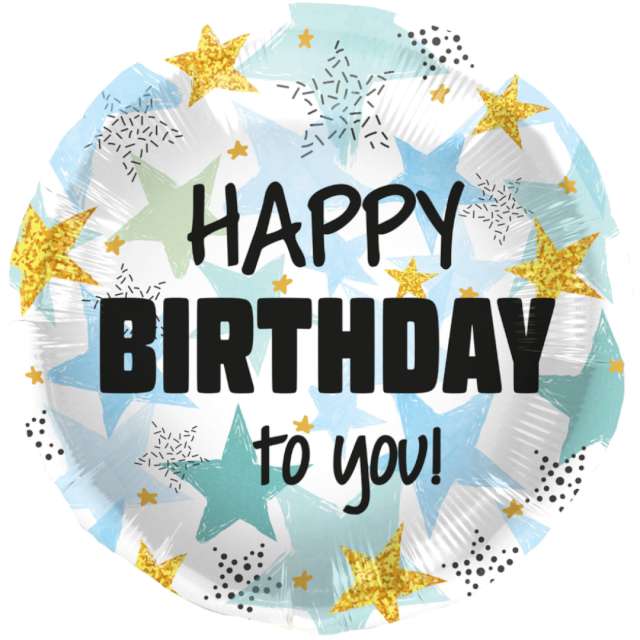 Balon foliowy "Happy Birthday - to you!", Folat, 18", RND