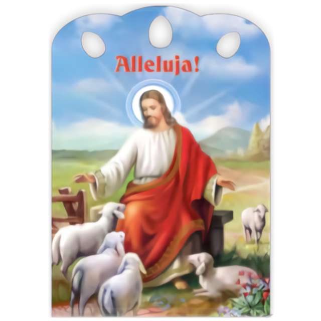 Pocztówka "Alleluja - Jezus na łące", Maki, 104 x 147 mm
