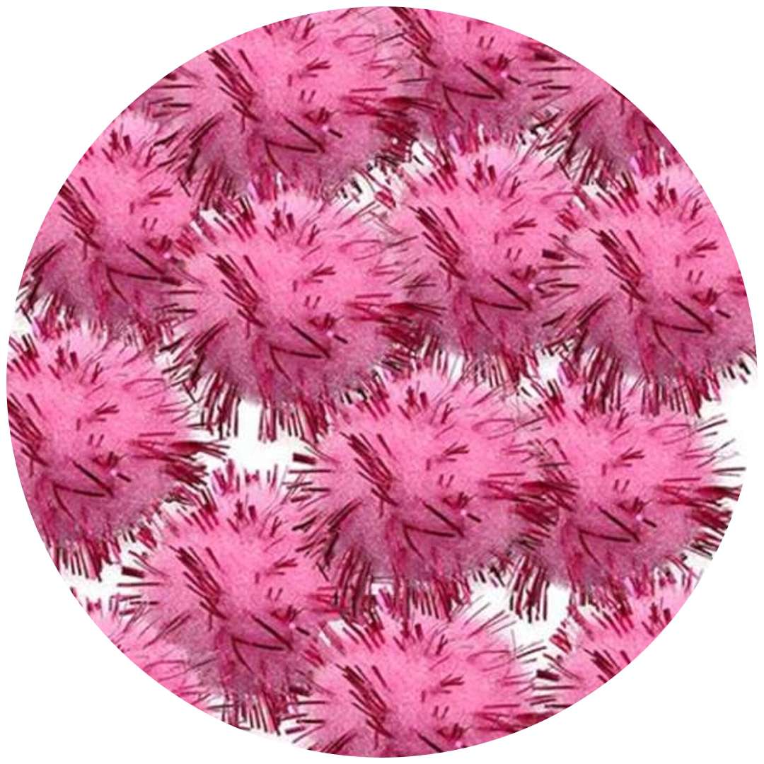 Pompony pluszowe "Metalizowane", różowe, Titanum, 18 mm, 15 szt