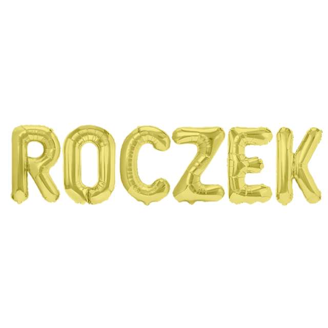 Balon foliowy "Roczek", złoty, PartyPal, 16", LTR