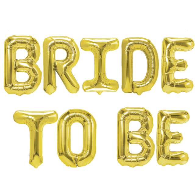 Balon foliowy "Bride to Be", złoty, PartyPal, 15", SHP