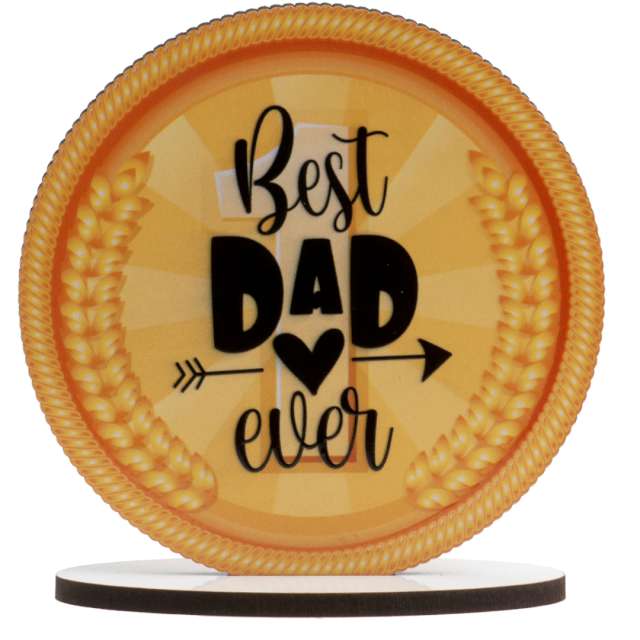 Dekoracja na tort "Best Dad Ever- Najlepszy tata", Dekora, 11,5 cm