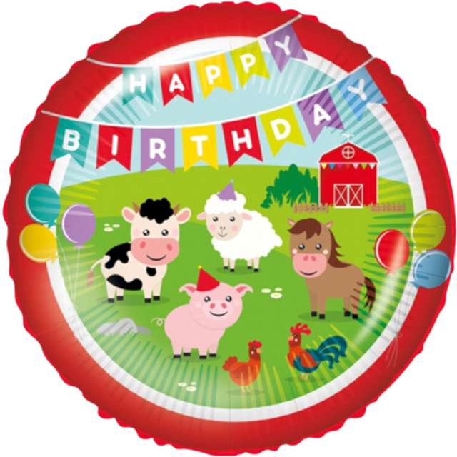 _xx_Balon foliowy 18 Happy Birthday Farmyard