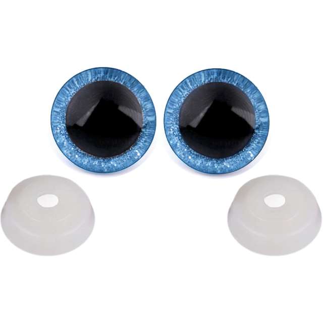 Oczka bezpieczne Brokatowe niebieskie Stoklasa 20 mm 2 szt