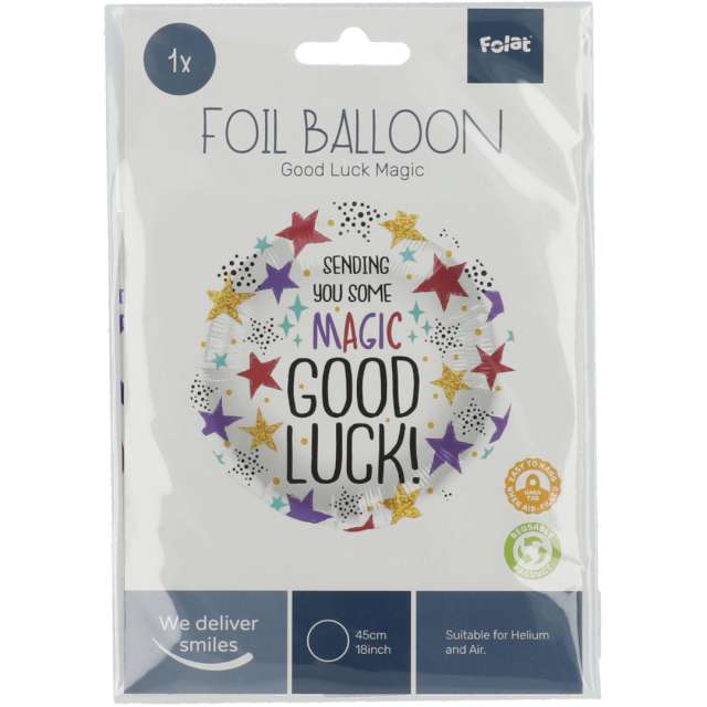 Balon foliowy Good Luck - Some Magic mix Folat 18 RND