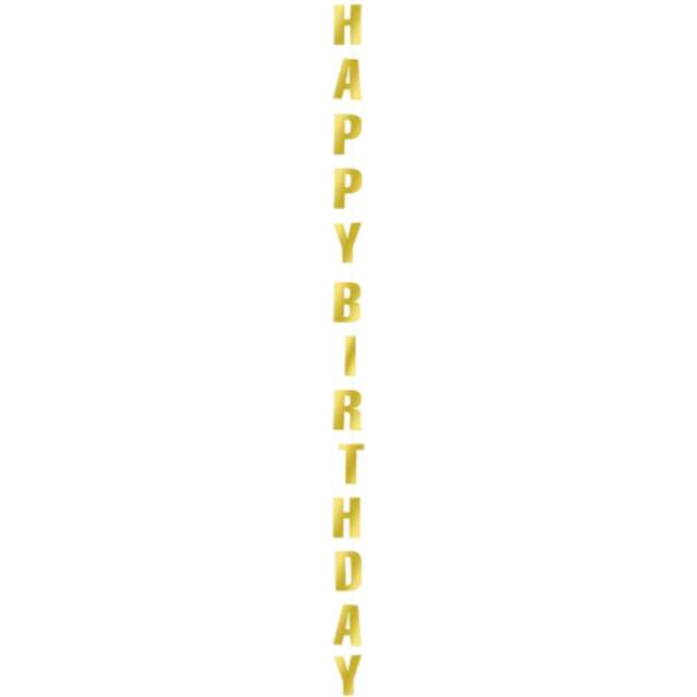 _xx_Dekoracja pionowa B&C Happy Birthday złota 170 cm