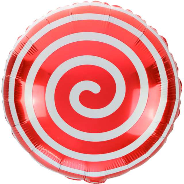 Balon foliowy Cukierek lizak spirala czerwony Arpex 18 RND