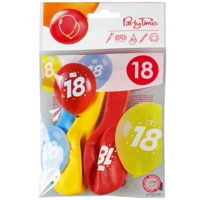 Balony 18 Urodziny mix Arpex 11 3 szt
