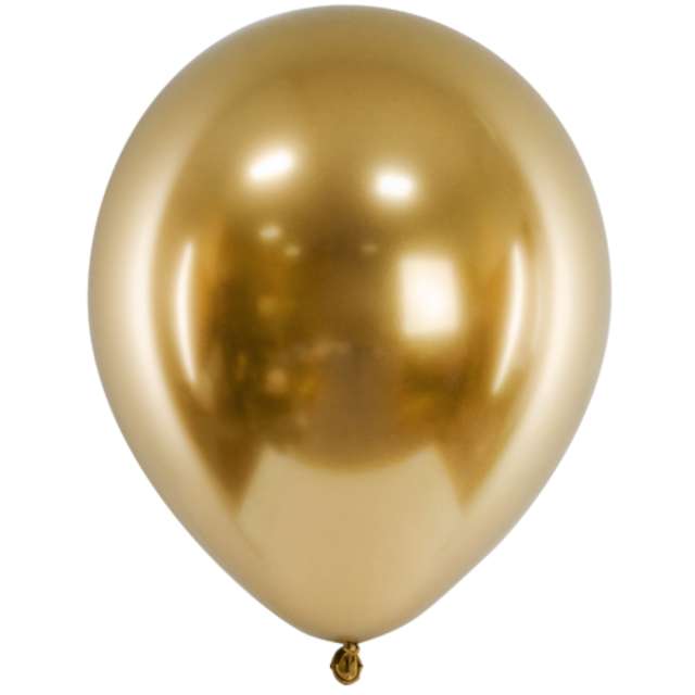 Balony Glossy złote PartyDeco 12 10 szt