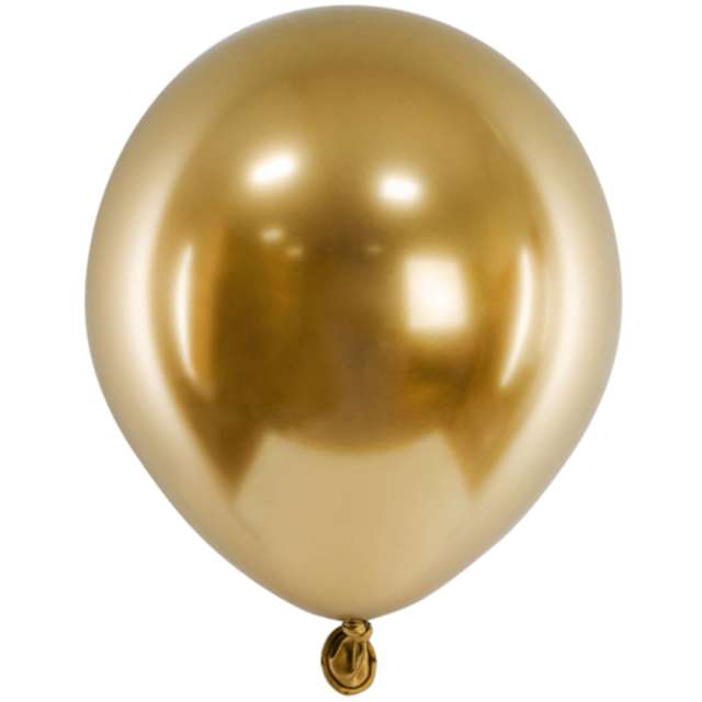 Balony Glossy złote PartyDeco 5 50 szt