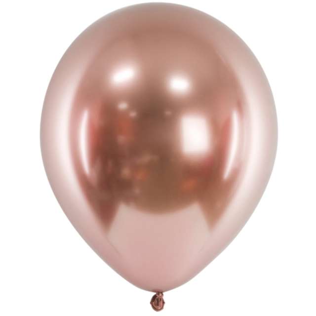 Balony Glossy różowe złoto PartyDeco 12 10 szt