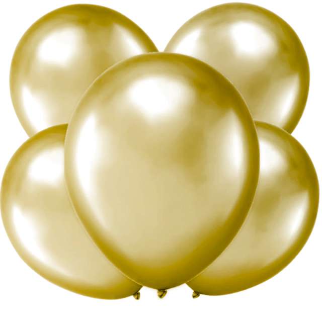 Balony Chrom złote PartyPal 12 5 szt
