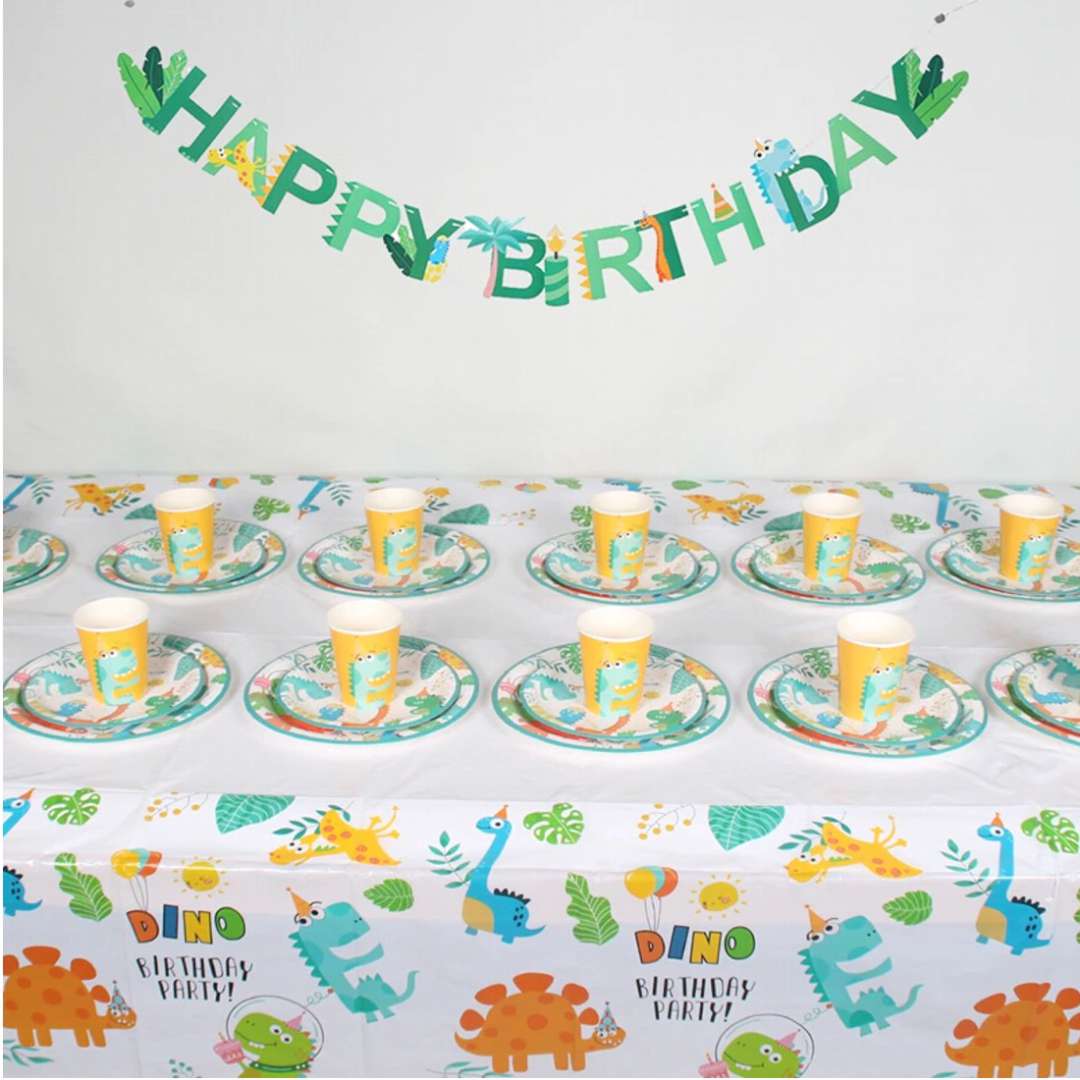 Girlanda papierowa Wesołe Dinozaury - Happy Birthday Jix 190 cm
