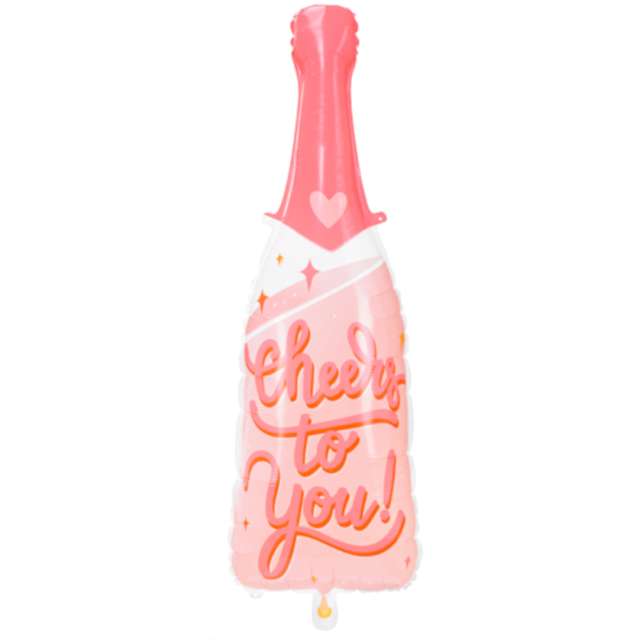 Balon foliowy Butelka Szampana różowy PartyDeco 38 SHP