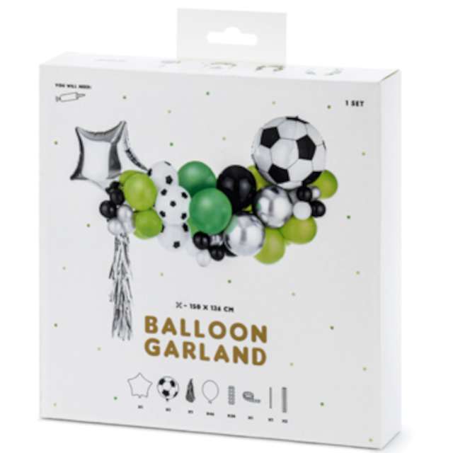 Girlanda balonowa Piłkarski Mix PartyDeco 150x126 cm