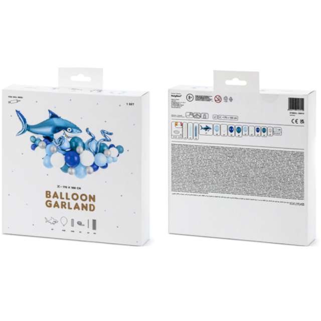_xx_Girlanda balonowa - Rekin niebieski 150x95cm