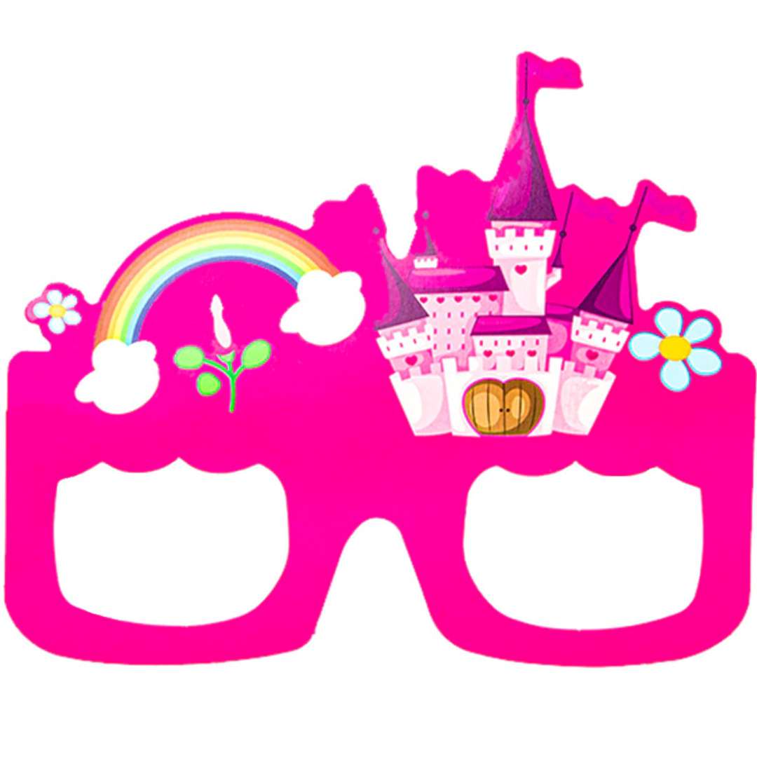 Okulary party Jednorożec - Unicorn różowy PartyPal 3 szt