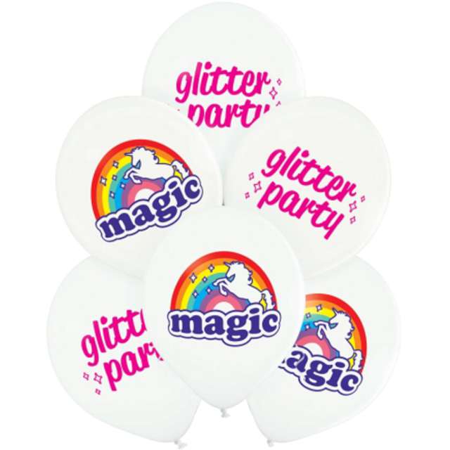 Balony Jednorożec - Magic Unicorn pastel mix BELBAL 12 6 szt