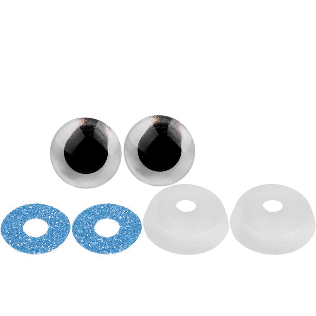 Oczka bezpieczne Brokatowe niebieskie Stoklasa 25 mm 2 szt