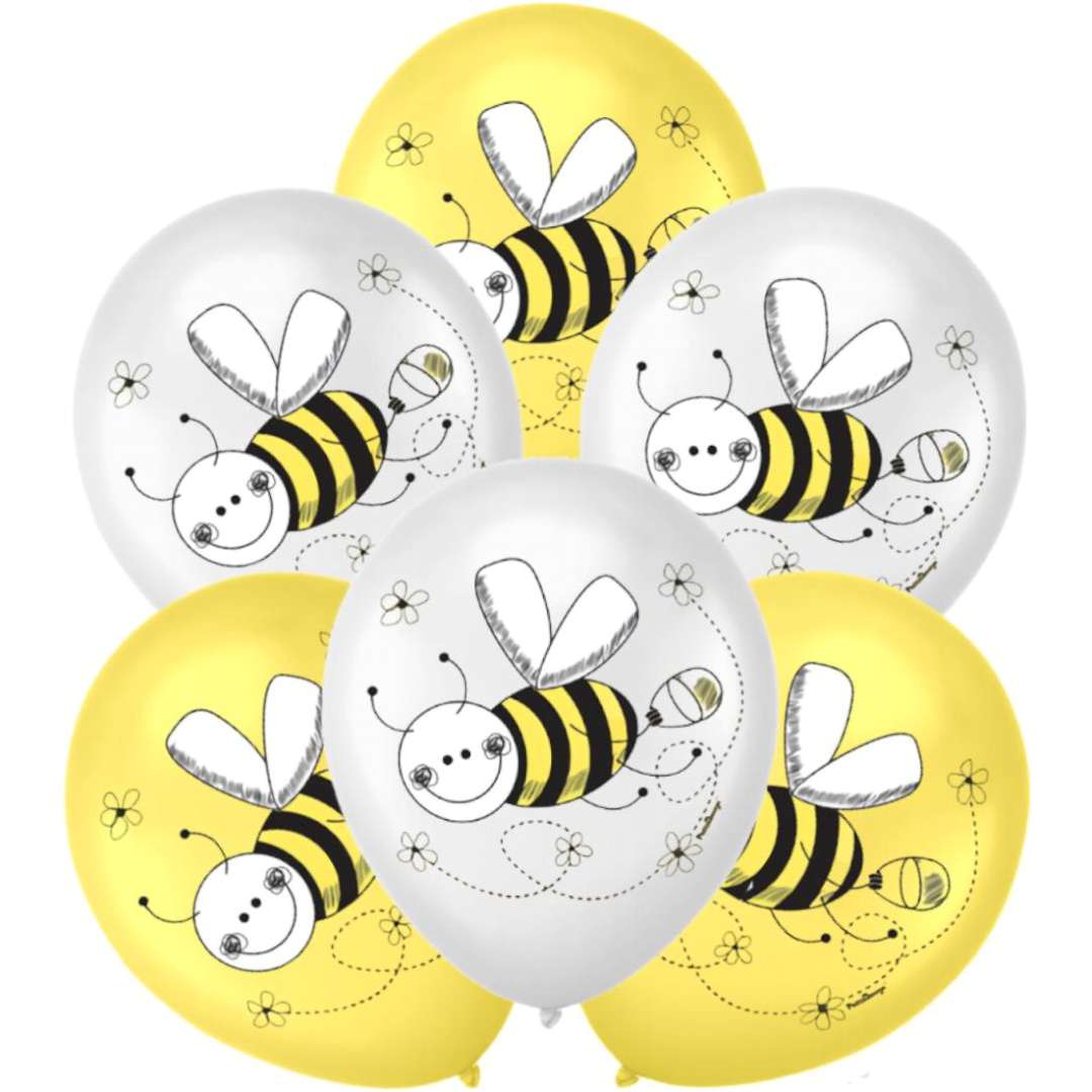 Balony "Pszczółki", pastel mix, STRONG, 12", 6 szt