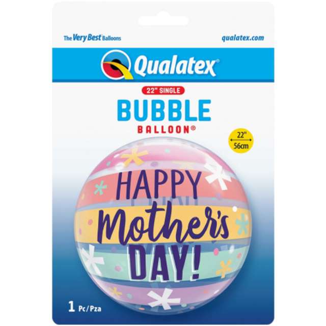 Balon foliowy Happy Mothers Day Qualatex Bubble 22 ORB