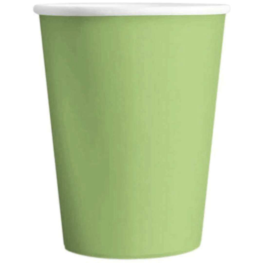 Kubeczki papierowe "Monocolor", zielony, PartyPal, 220 ml, 6 szt