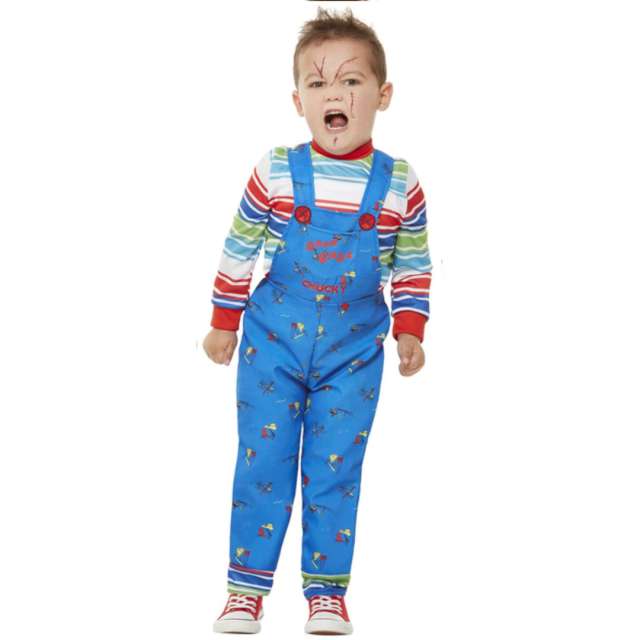 _xx_Chucky Costume Blue Top & Printed Dungarees  T2