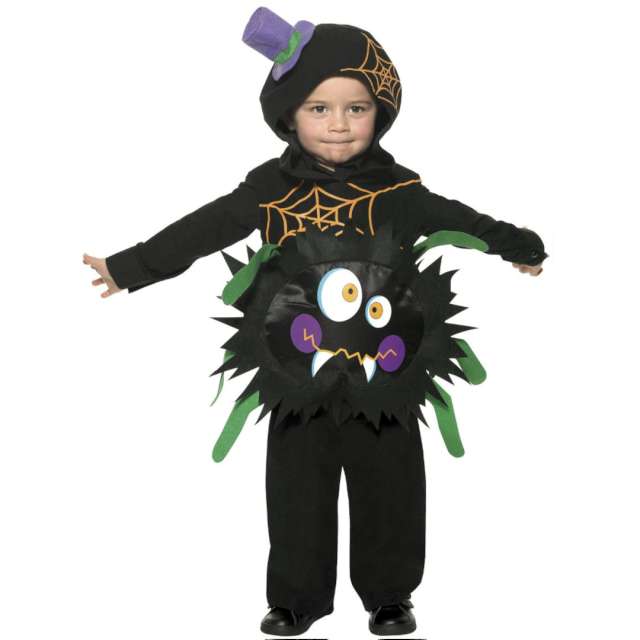 _xx_Crazy Spider Costume Black with Tabard & Hood  T1