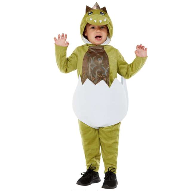 _xx_Deluxe Toddler Hatching Dino Costume Hooded Top & Trousers T1