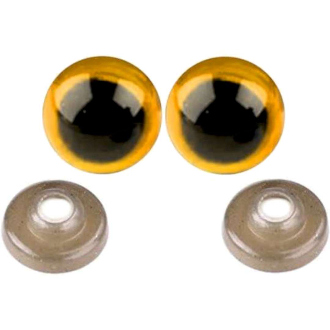 Oczka bezpieczne "Classic", żółte, Stoklasa, 14 mm, 2 szt
