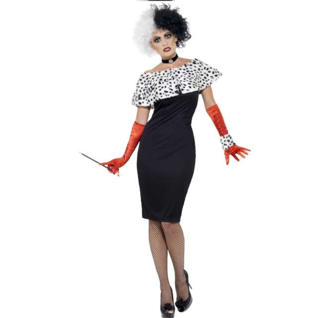 _xx_Evil Madame Costume Black with DressGloves Shrug Cuff & Choker M